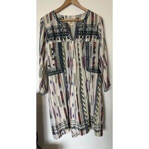 Anthropologie DRA Los Angeles Multicolor Embroidered Festival Boho Midi Dress M